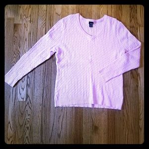 Basic Editions Pink Cable Sweater